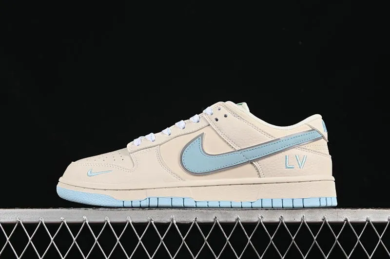 All categories Nk SB Dunk Series Nk SB Dunk Low High-end customized low-top sneakers Nike SB Dunk Low LV joint off-white light blue Anniversary high-end customized low-top casual sneakers KK1333-048